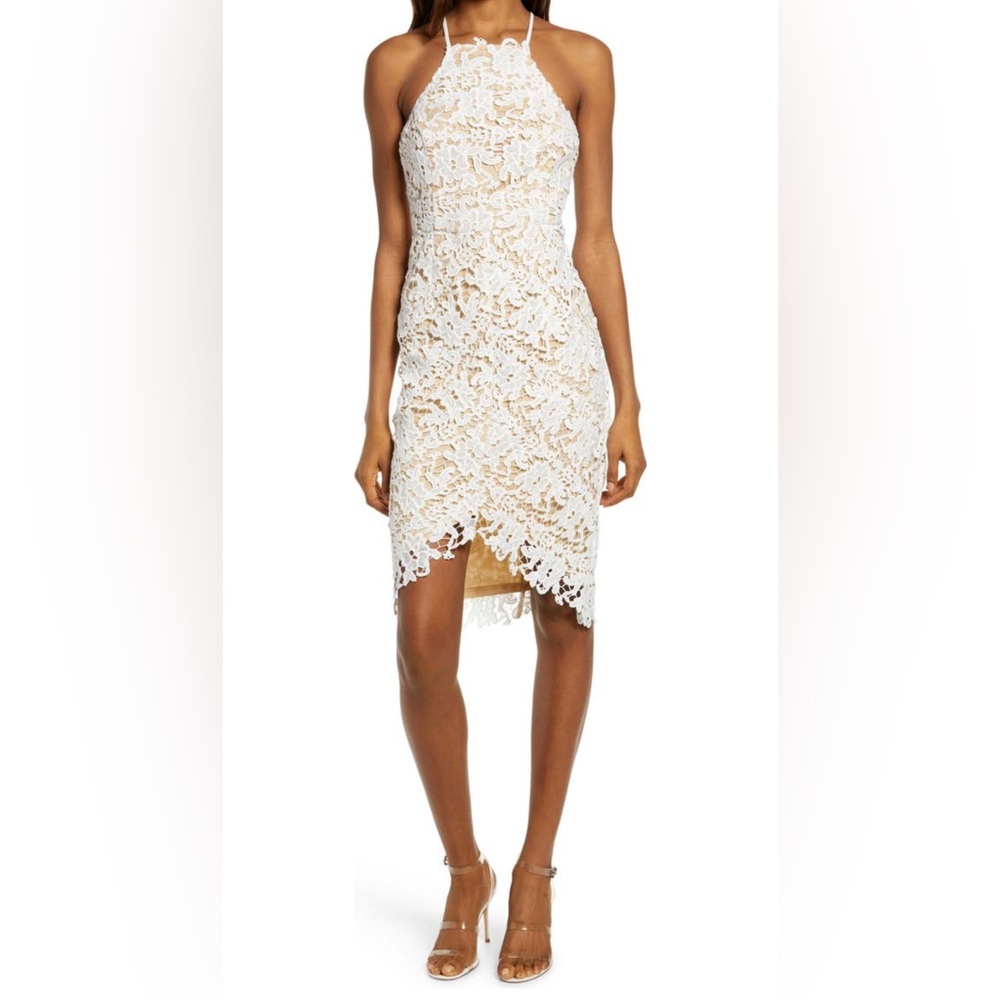 Lulus keep my heart crochet halter neck dress
